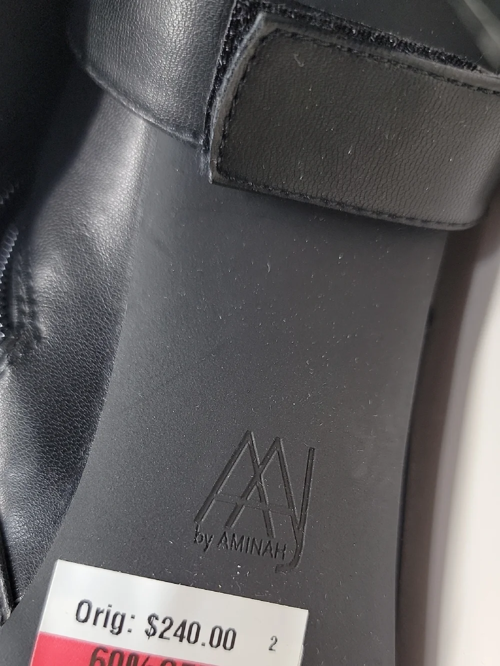 AMINAH ABDUL JILLIL NEW IN BOX Black Over-the-Knee Stiletto Boots